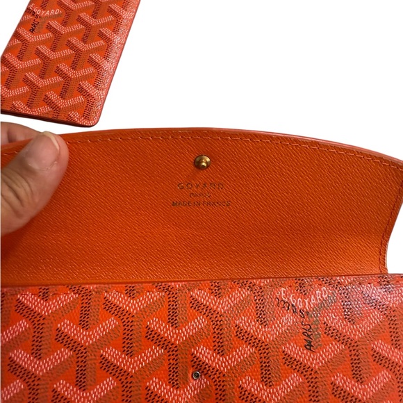 Goyard orange Women's wallet with checkbook. The authenticity unknown. - Picture 10 of 14